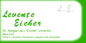 levente eicher business card